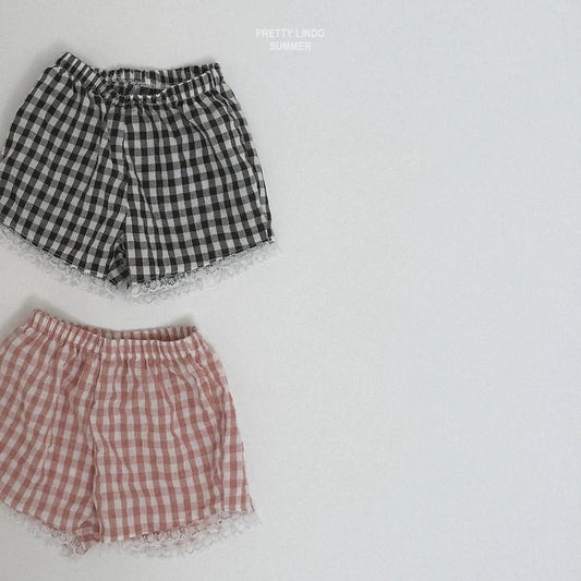 Lindo Check Frill Shorts (85-125cm)