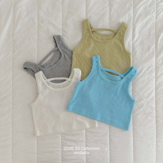 ninibello tomato button sleevelesss top(baby)