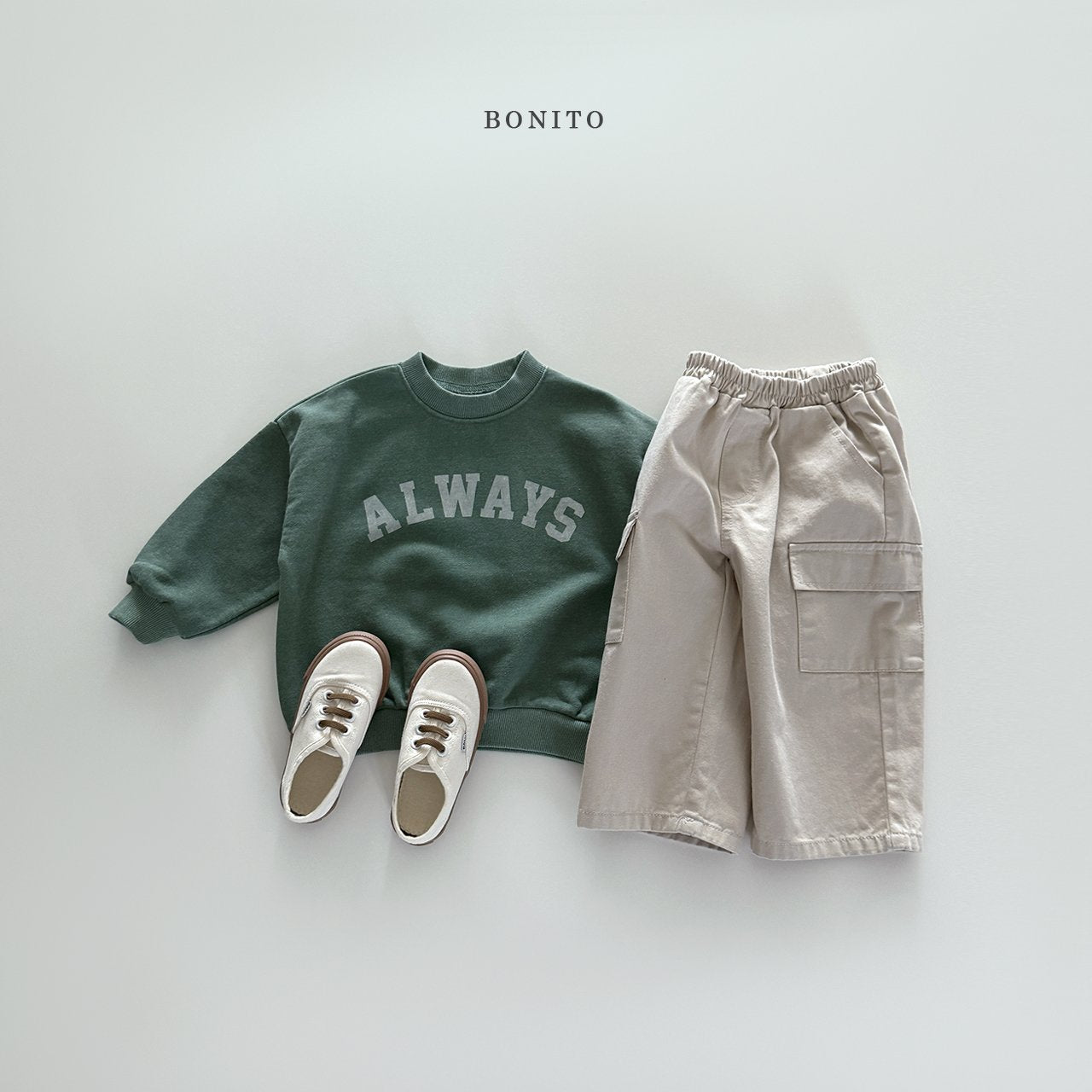 bonito straight cargo pants (~80-140cm)