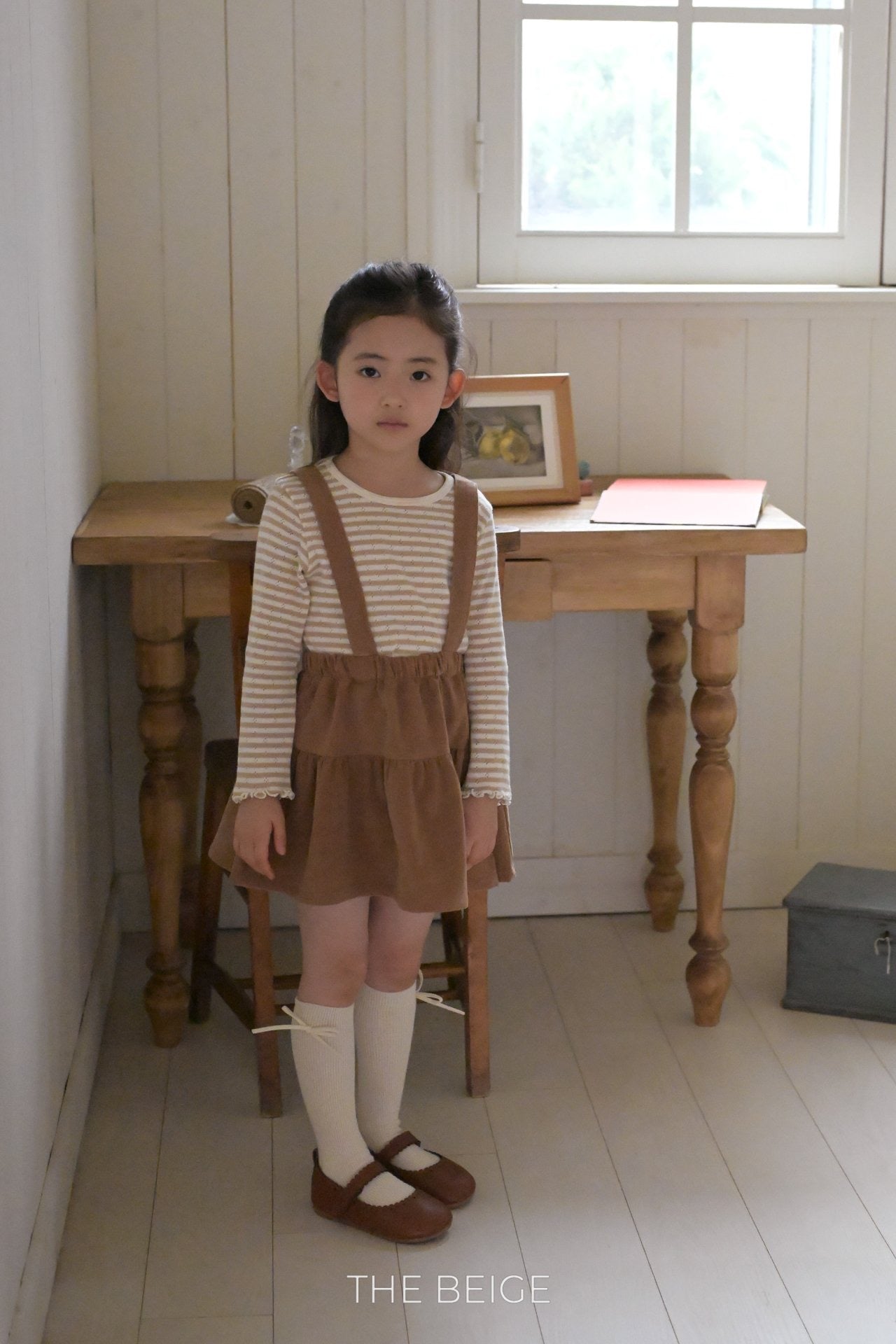 the beige suspender cancan skirt (80-120cm)