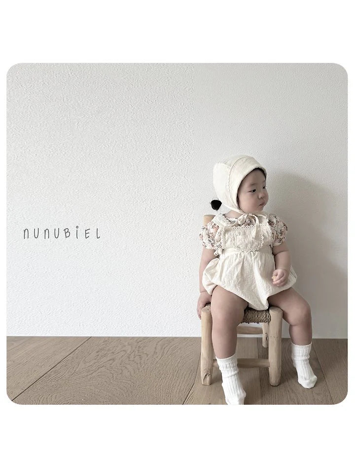 Nunubiel milga romper & bonnet (6-18m)