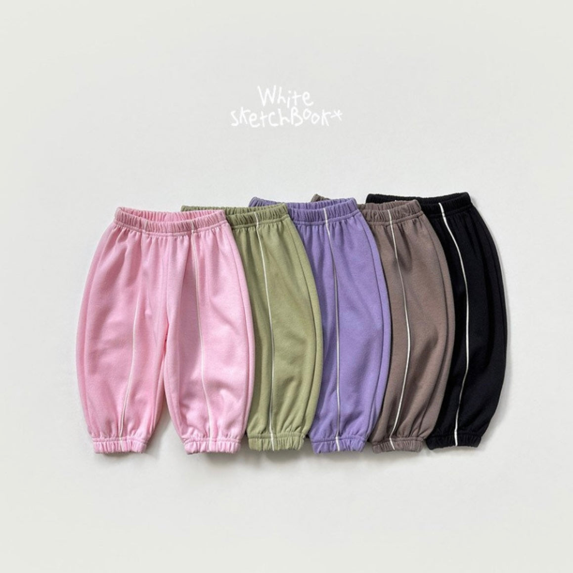 WhitesketchBook jumping jogger pants (90-140cm)