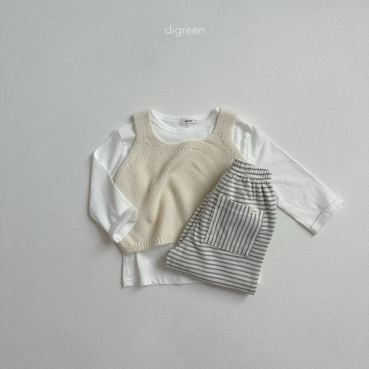 digreen button vest (90-130cm)