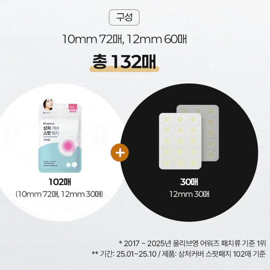 Olive Young 人氣隱形暗瘡貼🏆 |102+30貼裝