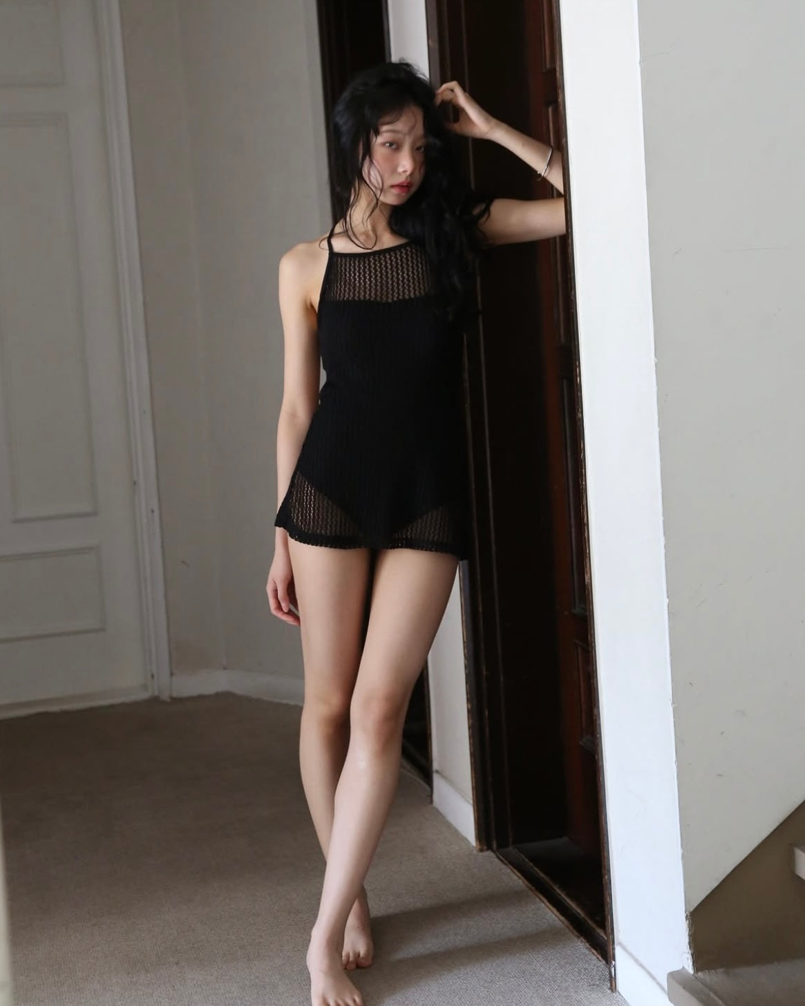 超顯瘦露背連身泳衣 *共3色