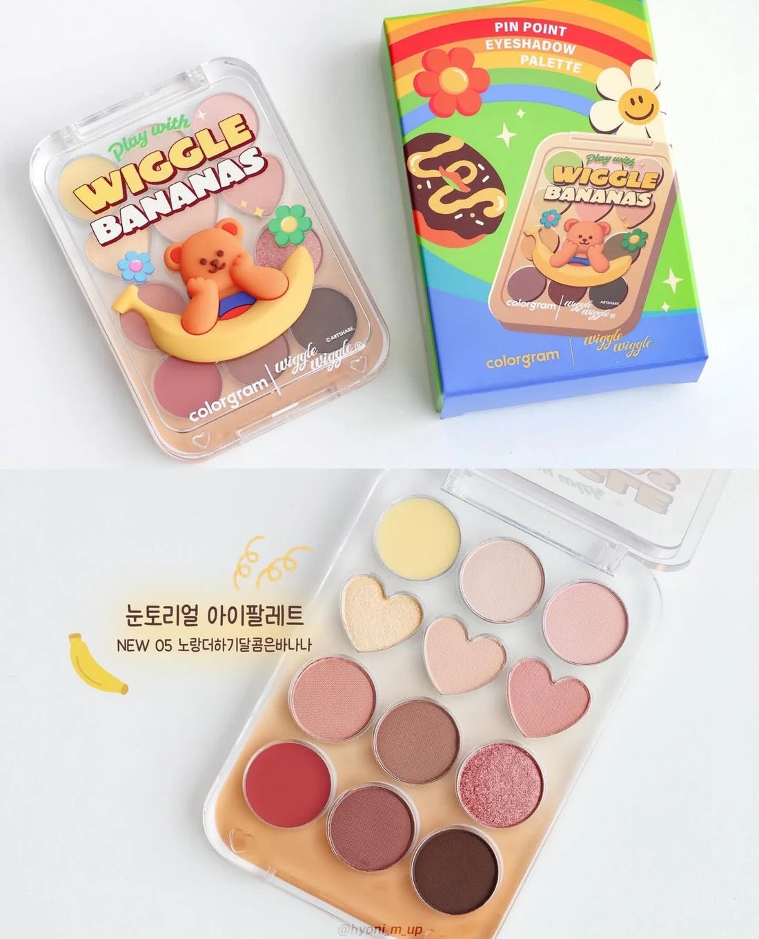 Colorgram X WiggleWiggle 12色眼影盤🐻