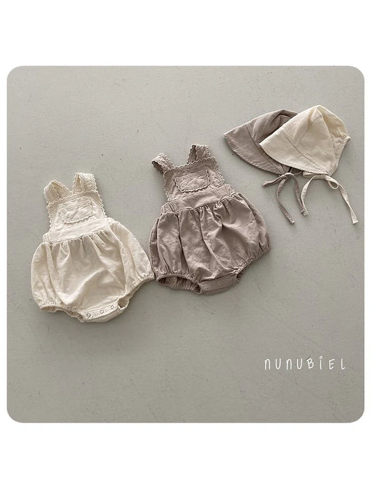 Nunubiel milga romper & bonnet (6-18m)