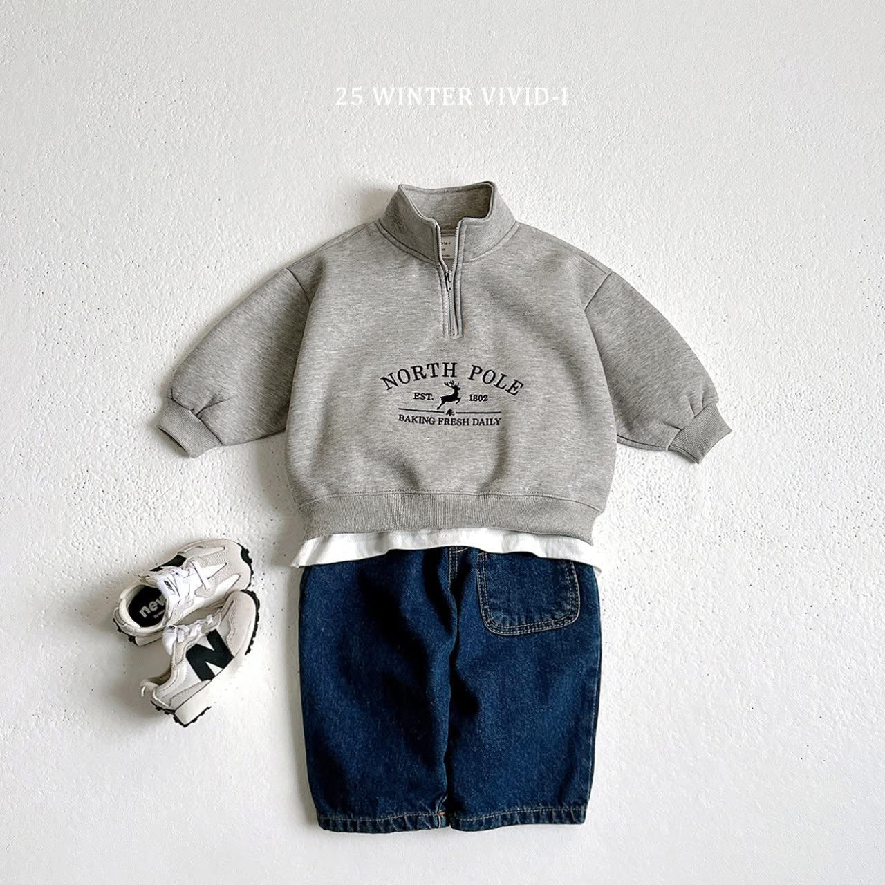 Vivid North Pole立領拉鏈上衣 (75-135cm)