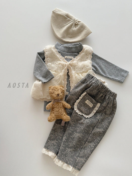 Aosta fur open vest