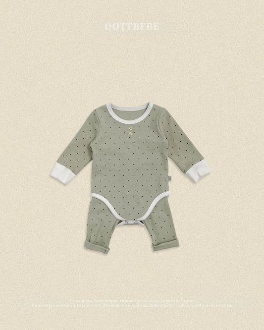 oottbebe chouchou dot suits (0-12m)