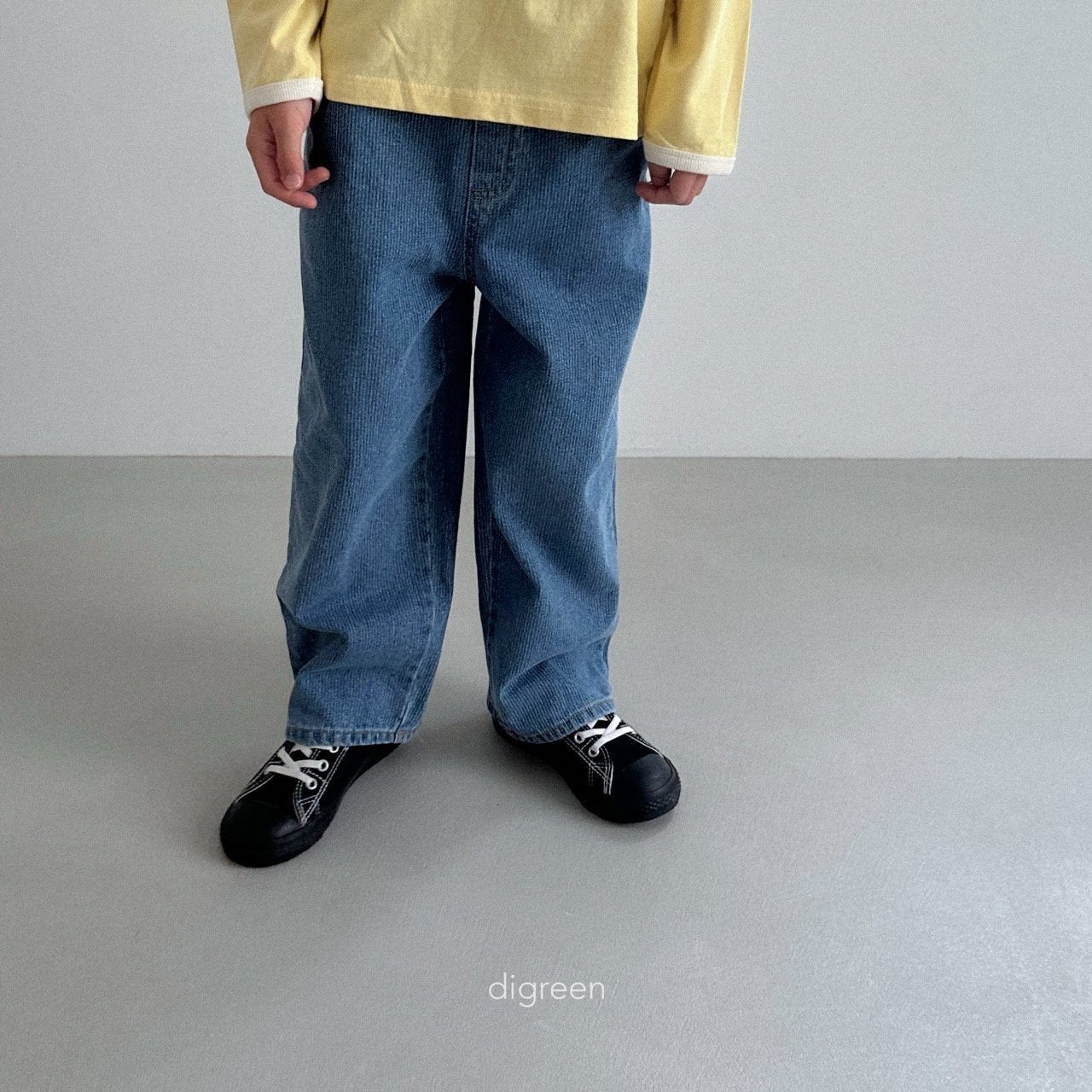 digreen slash denim pants (90-130cm)
