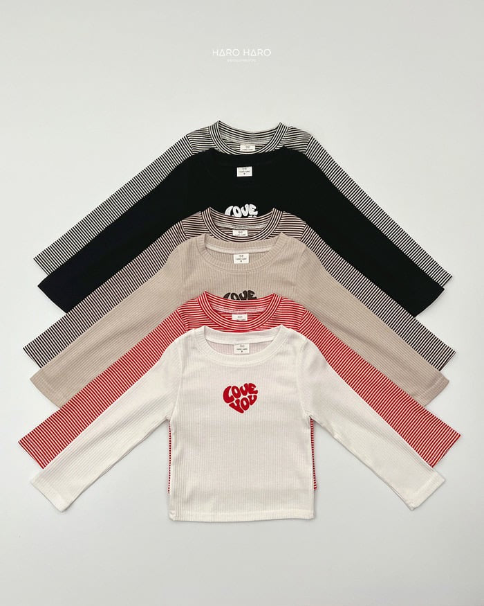HAROHARO 1+1 love you tee (85-140cm)