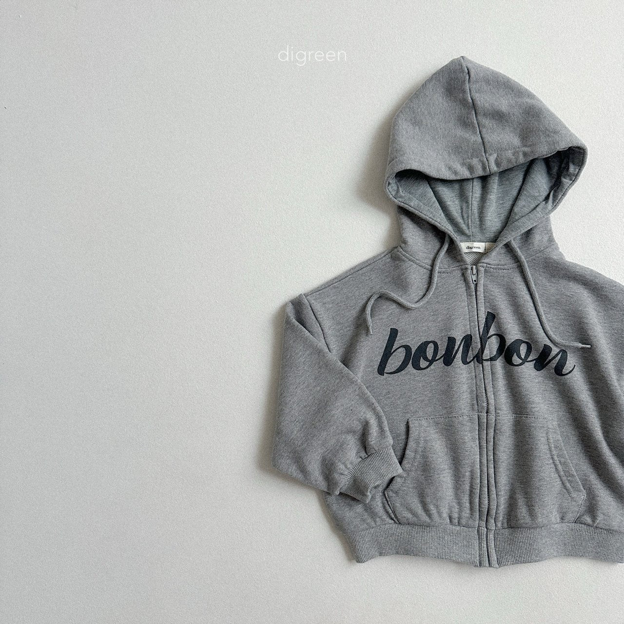 digreen bonbon hood zip-up (90-130cm)