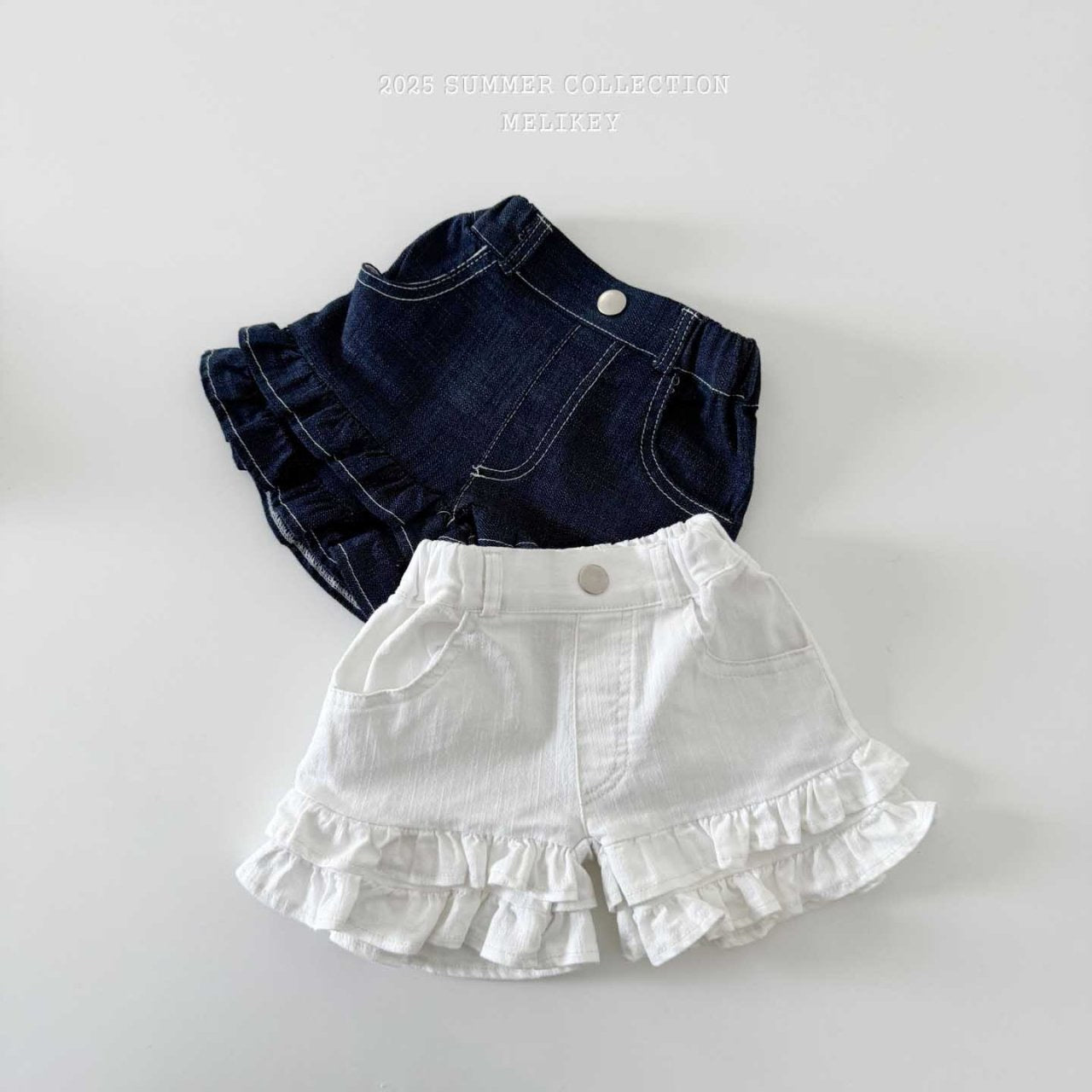 melikey linen frill shorts (80-140cm)
