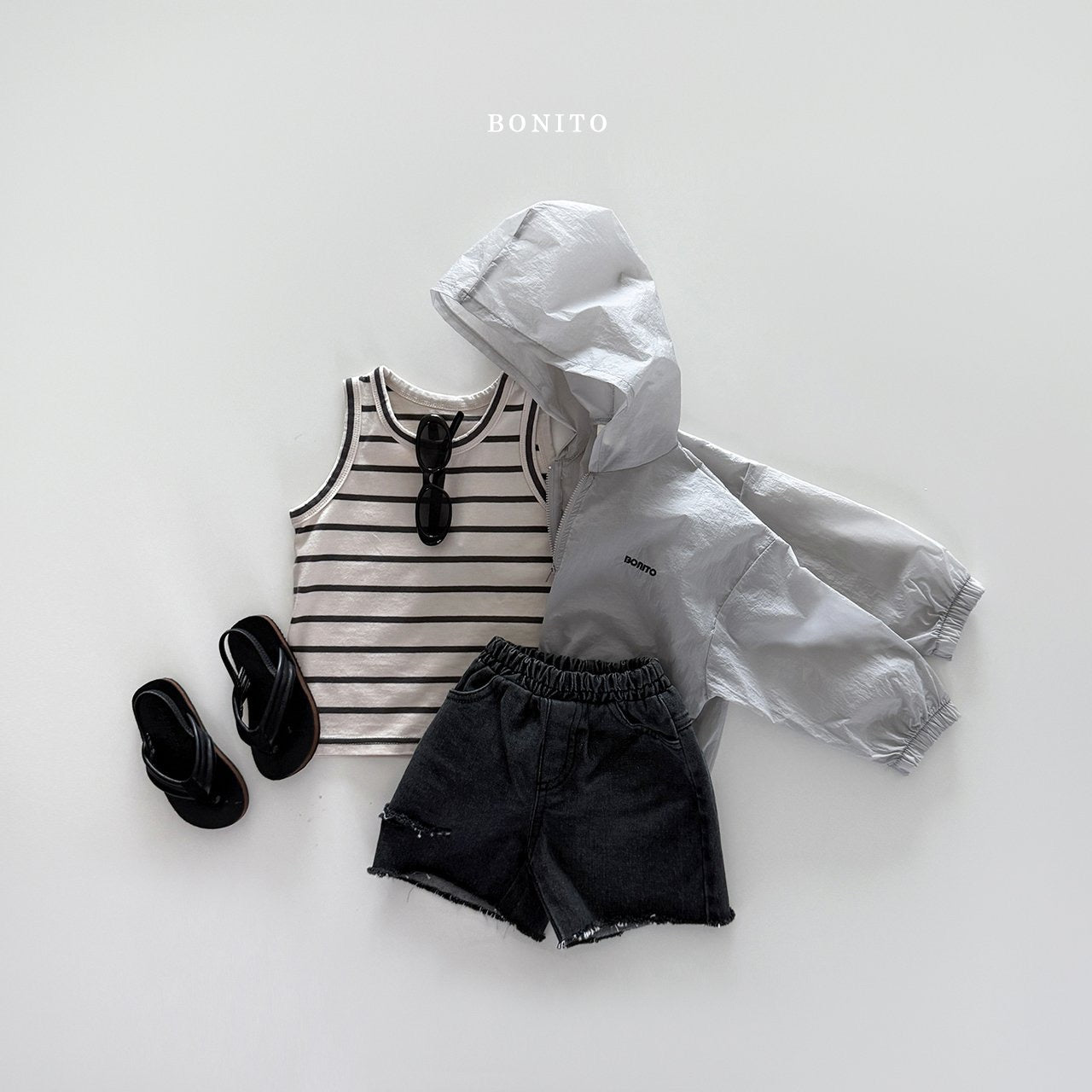 bonito cutting denim shorts (70-140cm)
