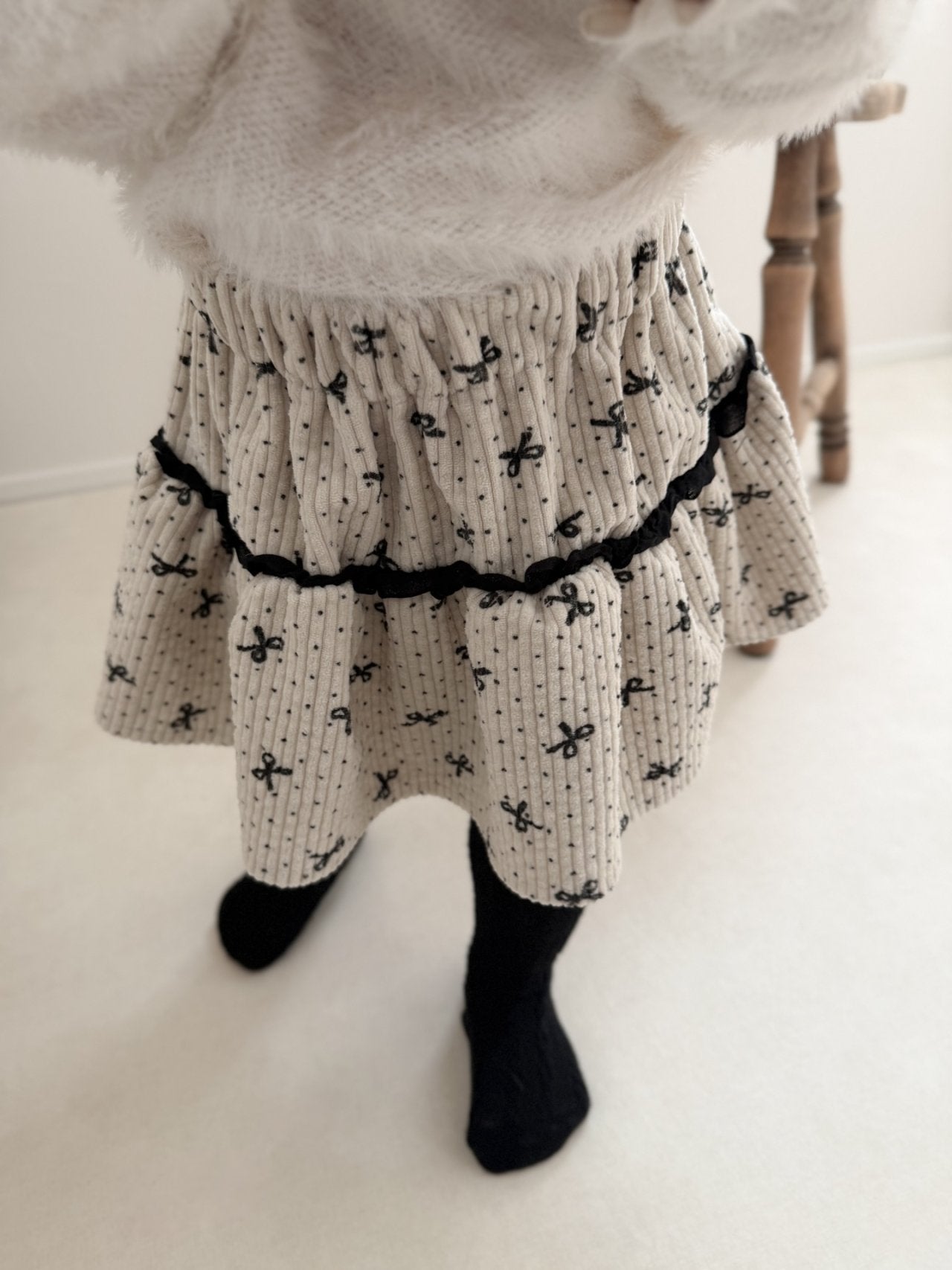 mimi market ribbon can skirt (70-85cm)