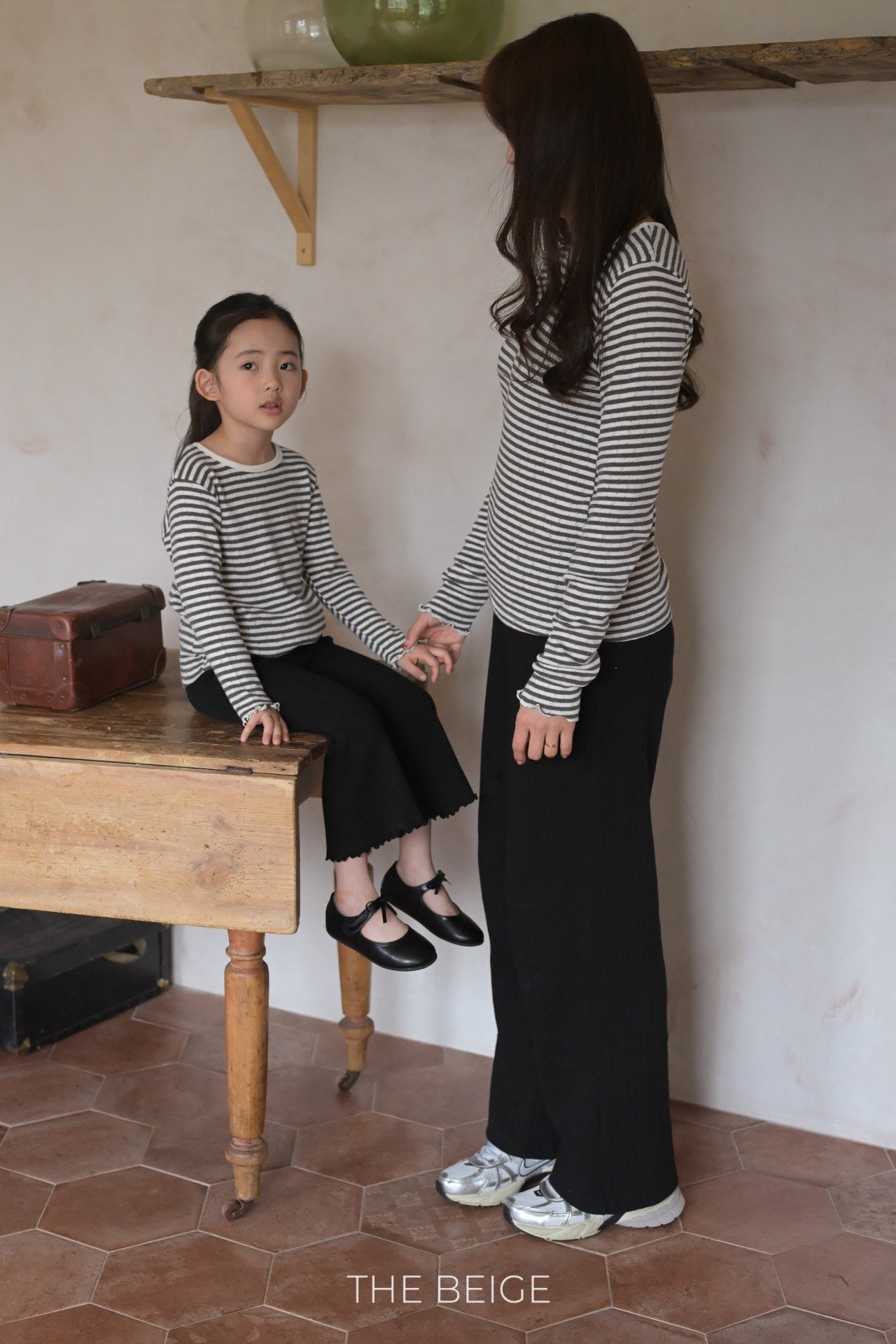 the beige rib pants(adult)