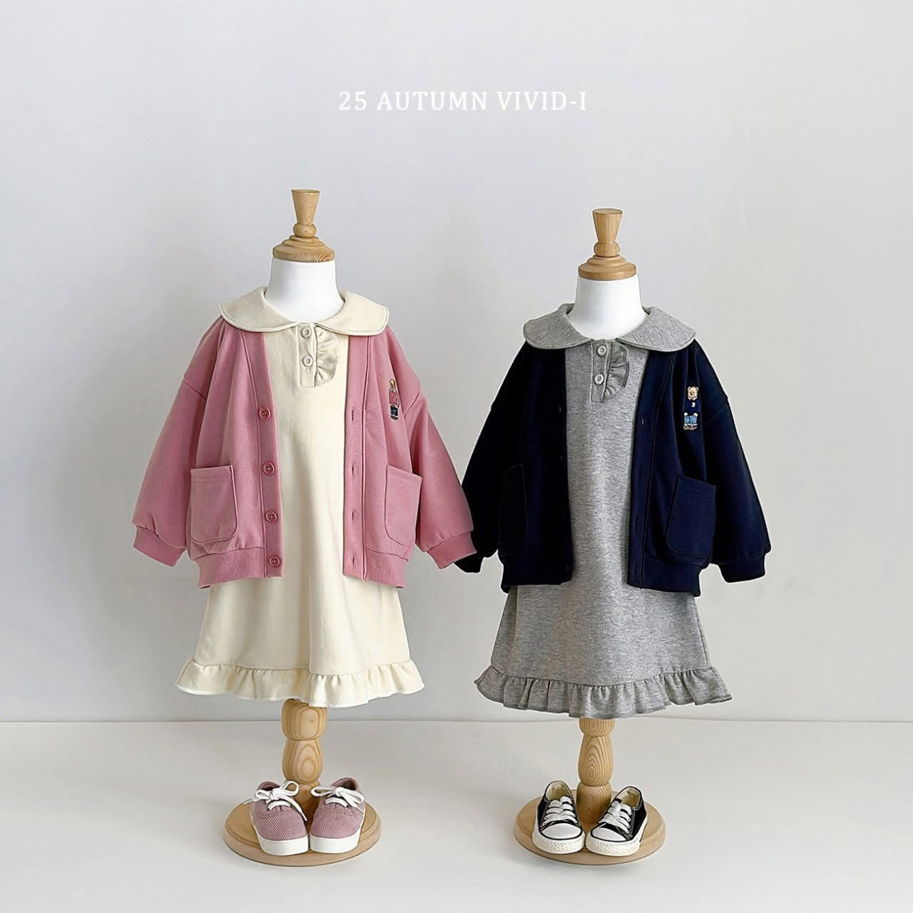 Vividi 經典刺繡熊熊口袋外套 (75-135cm)
