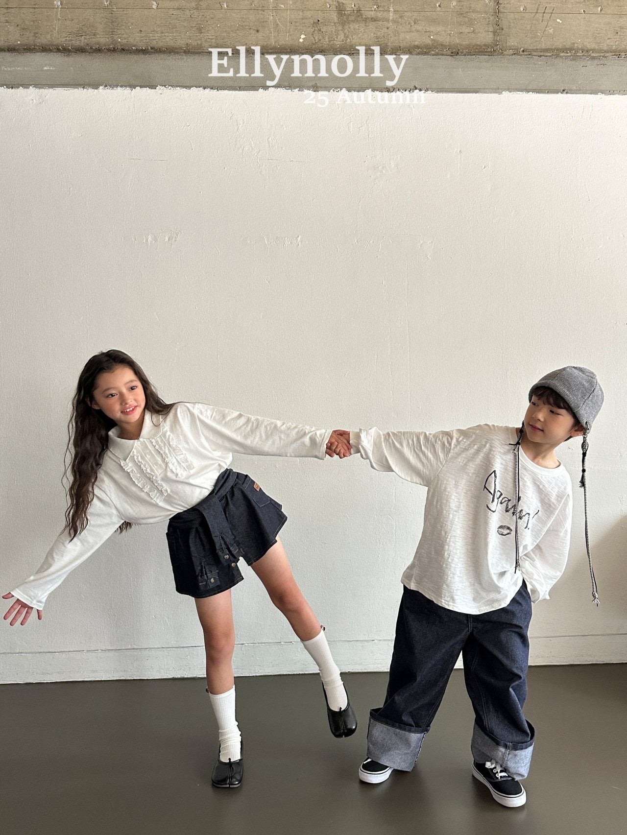 ELLYMOLLY twin frill collar tee (90-145cm)