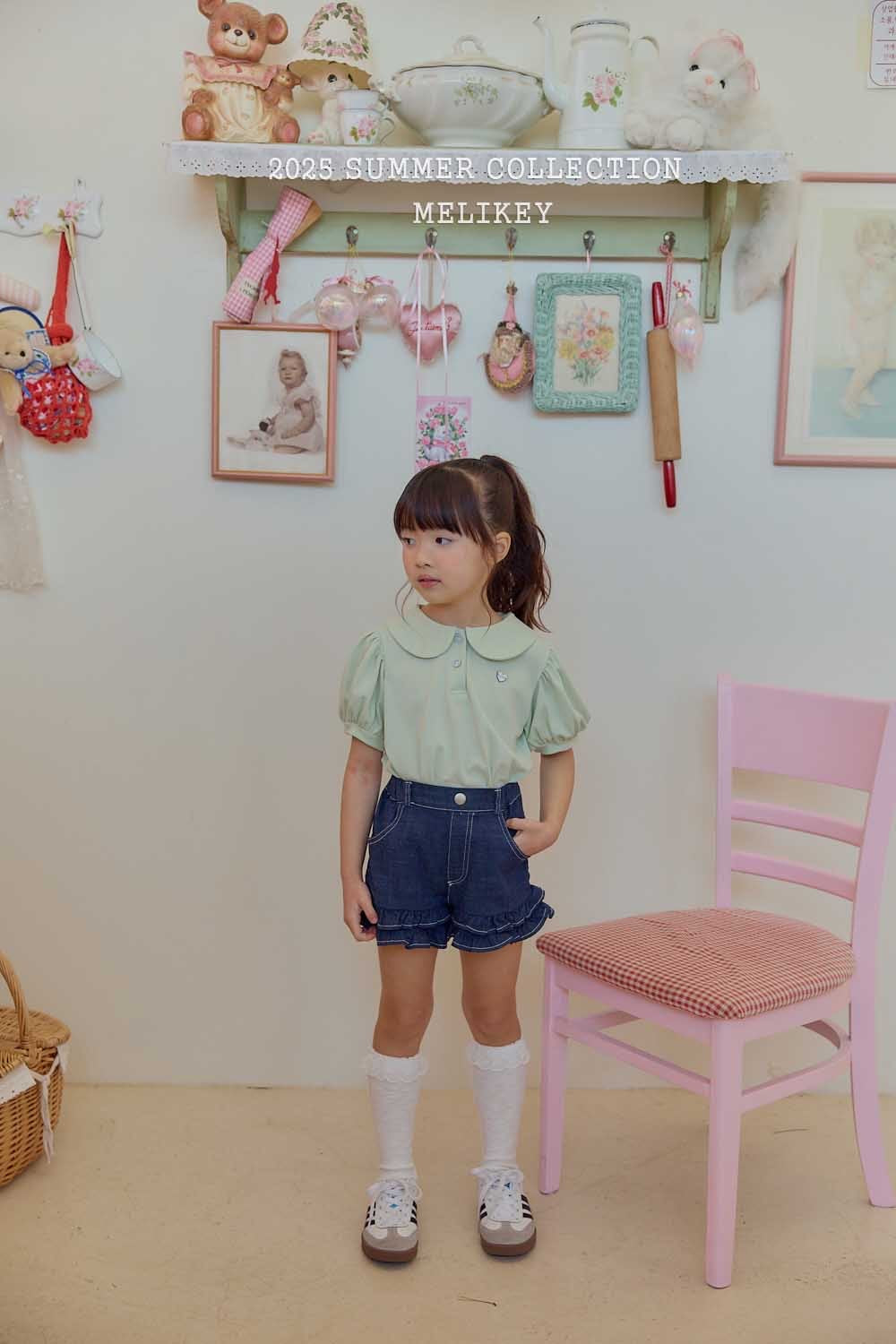melikey linen frill shorts (80-140cm)