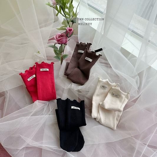 melikey basic rib socks