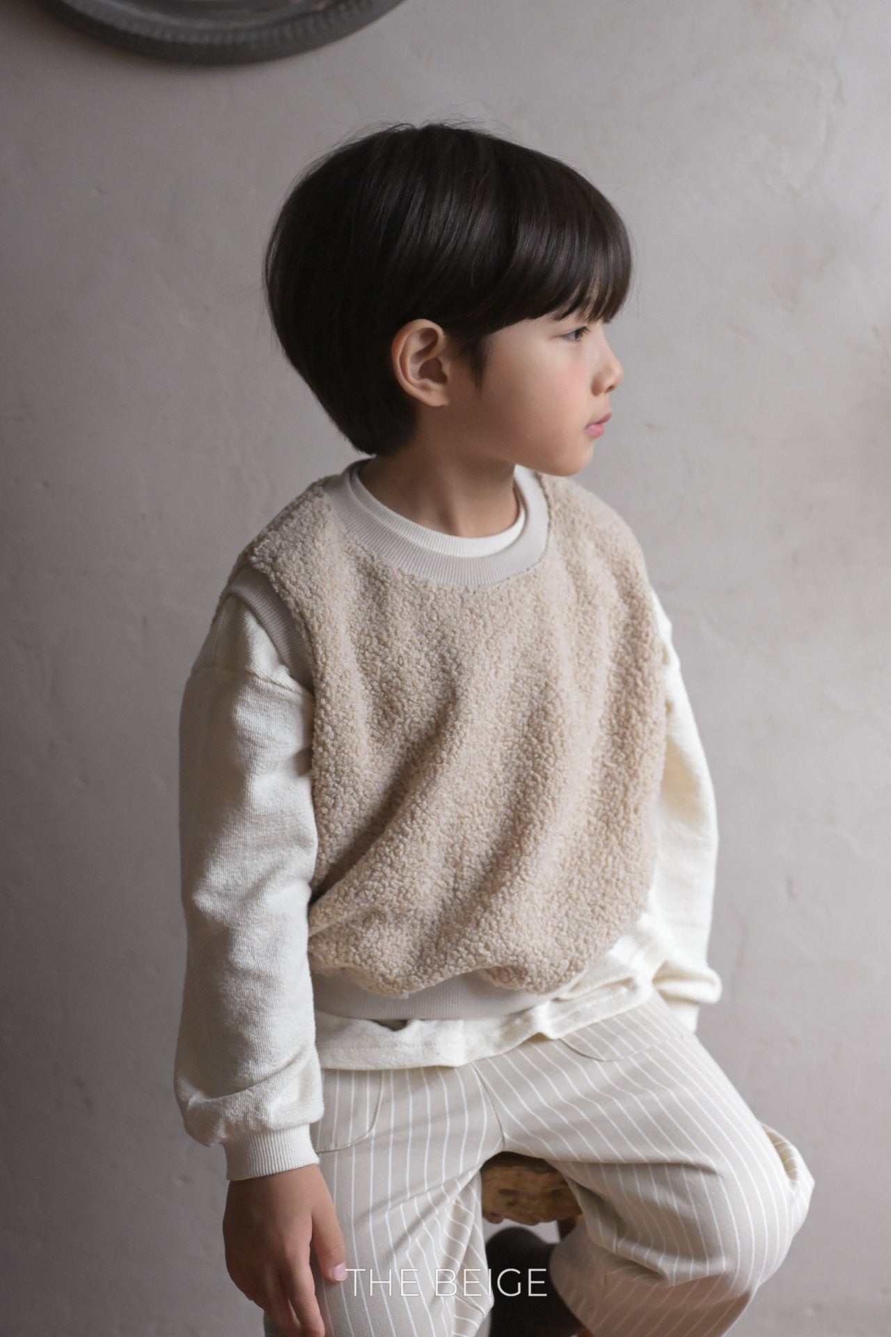 the beige buckle vest (80-120cm)