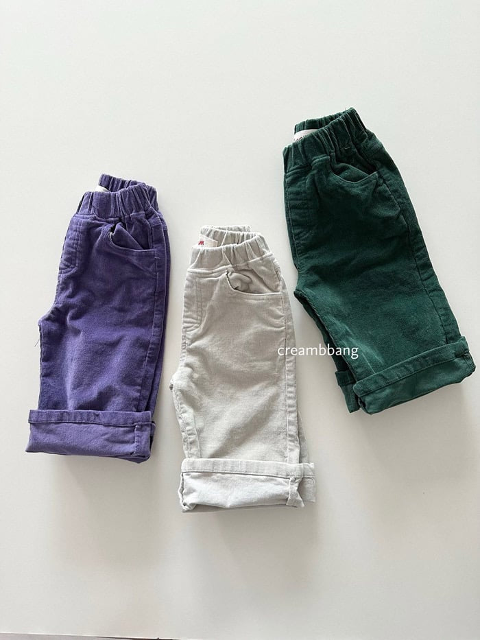 creambbang corduroy spam wide pants (~85-150cm)