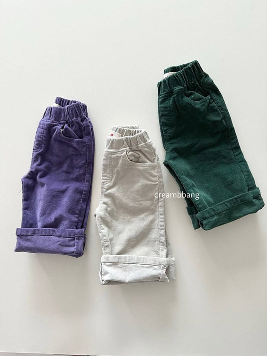 creambbang corduroy spam wide pants (~85-150cm)