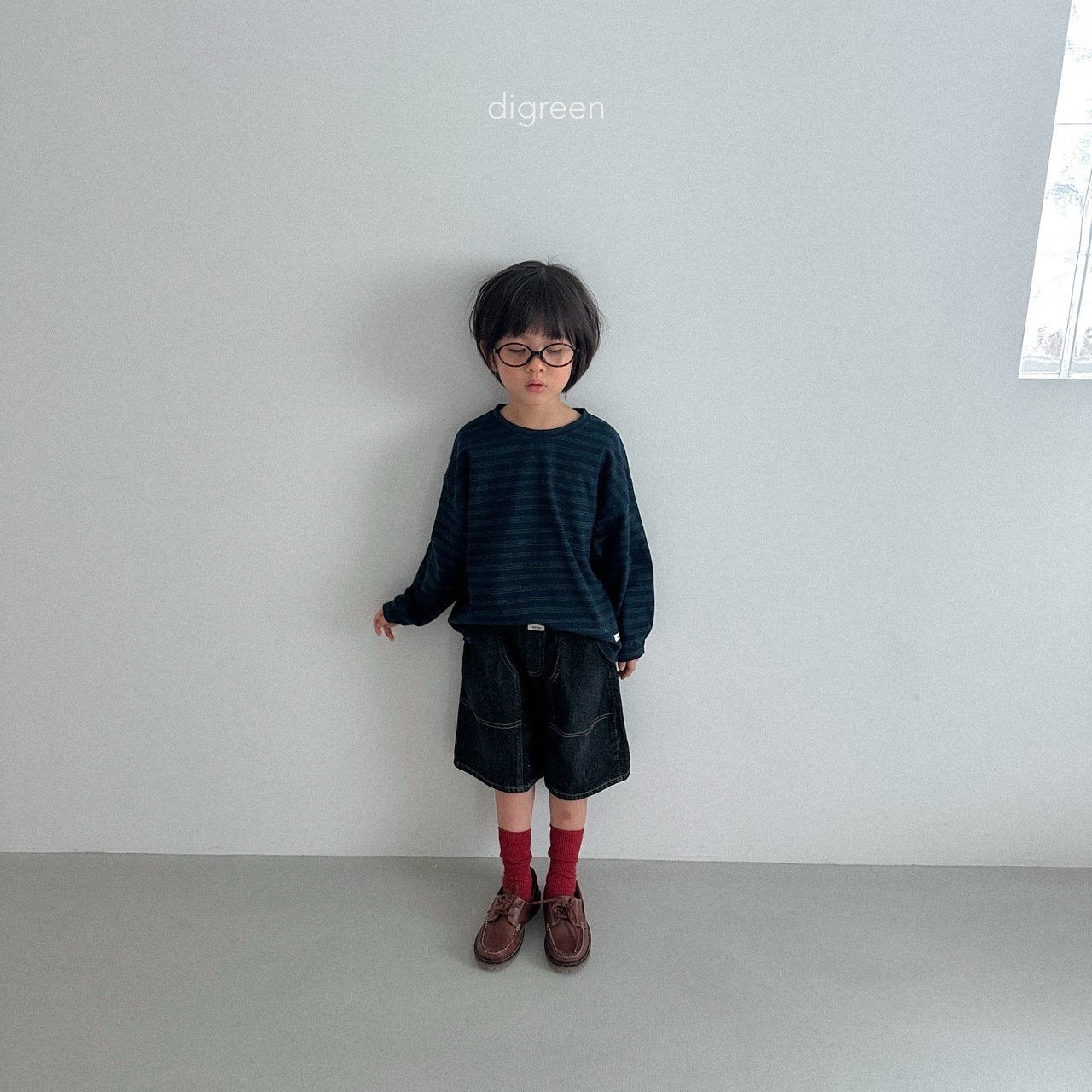 digreen pinstripe t-shirt (90-130cm)