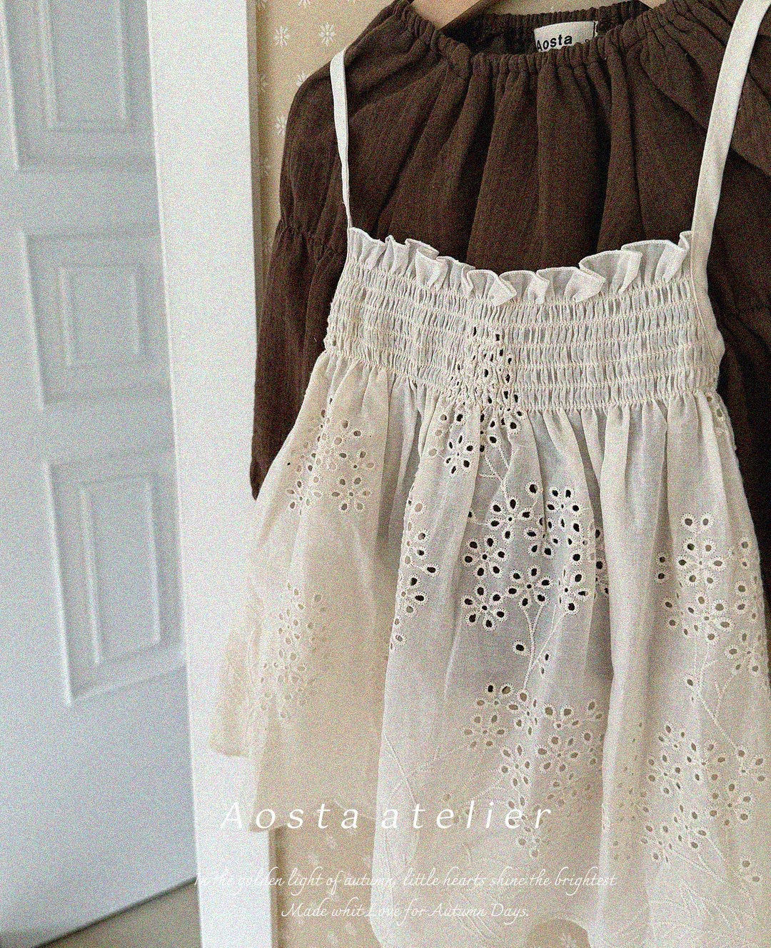 Aosta lace leaf dress