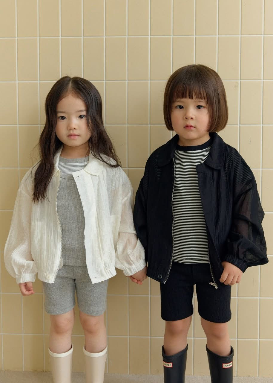 Dailybebe 翻領透薄長袖外套 (75-140cm)