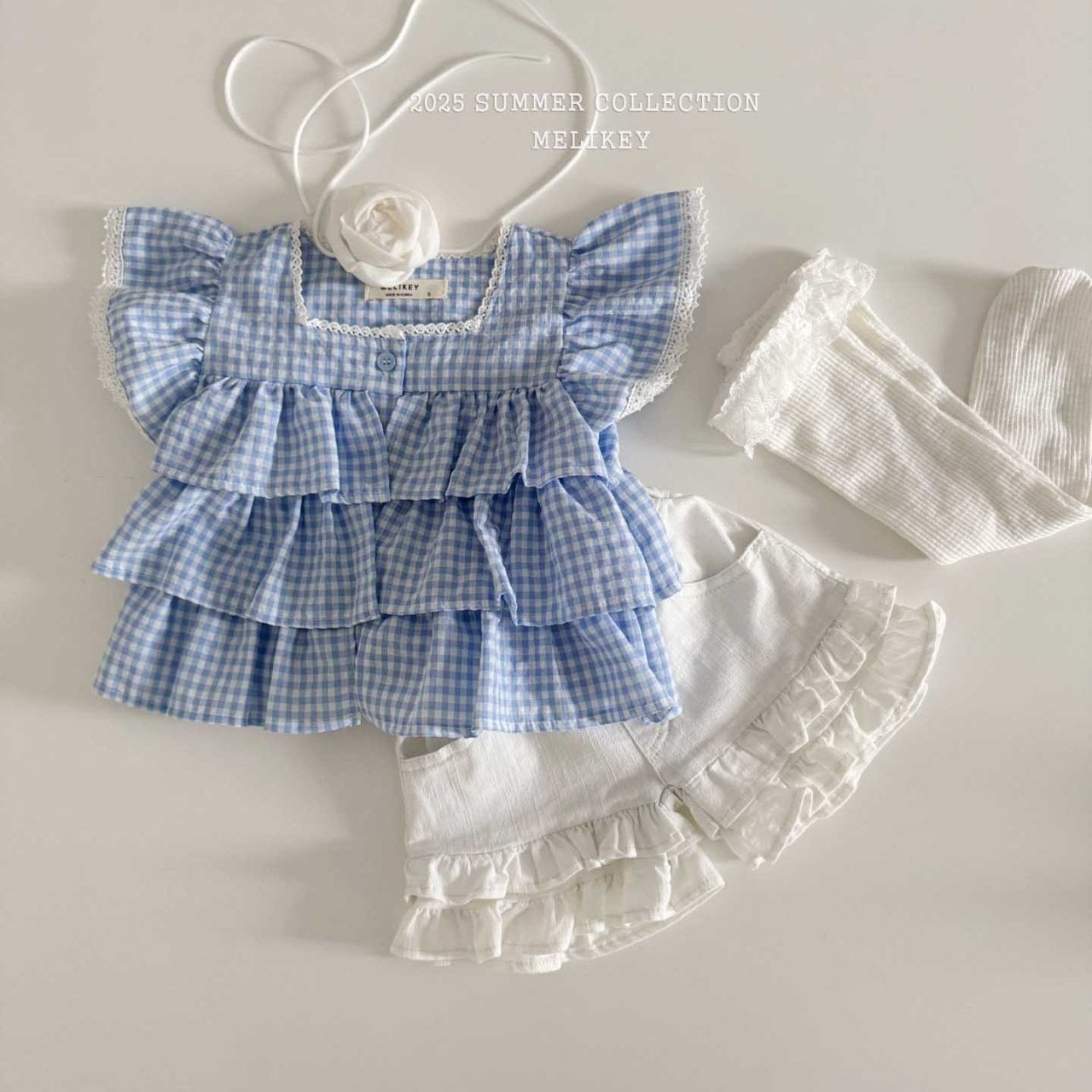 melikey linen frill shorts (80-140cm)