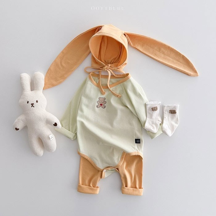 oottbebe sweet modal suit+leggings set(3-12m)