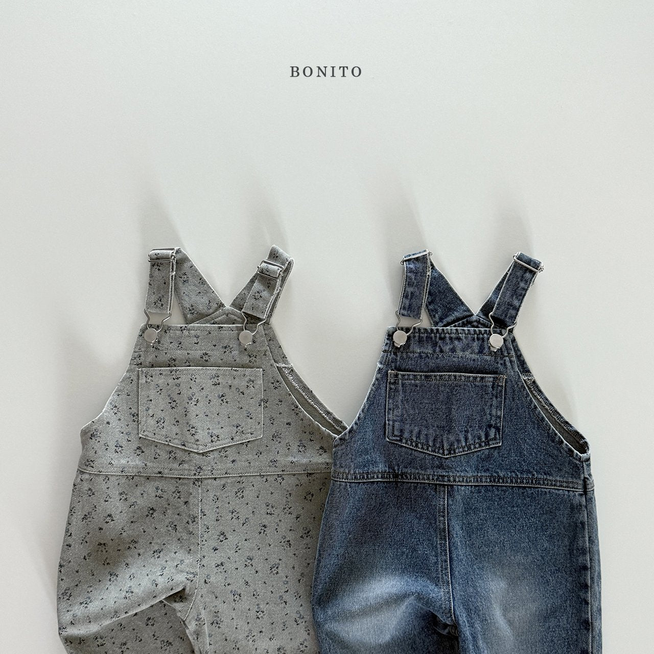 bonito denim flower suspender pants (~80-125cm)