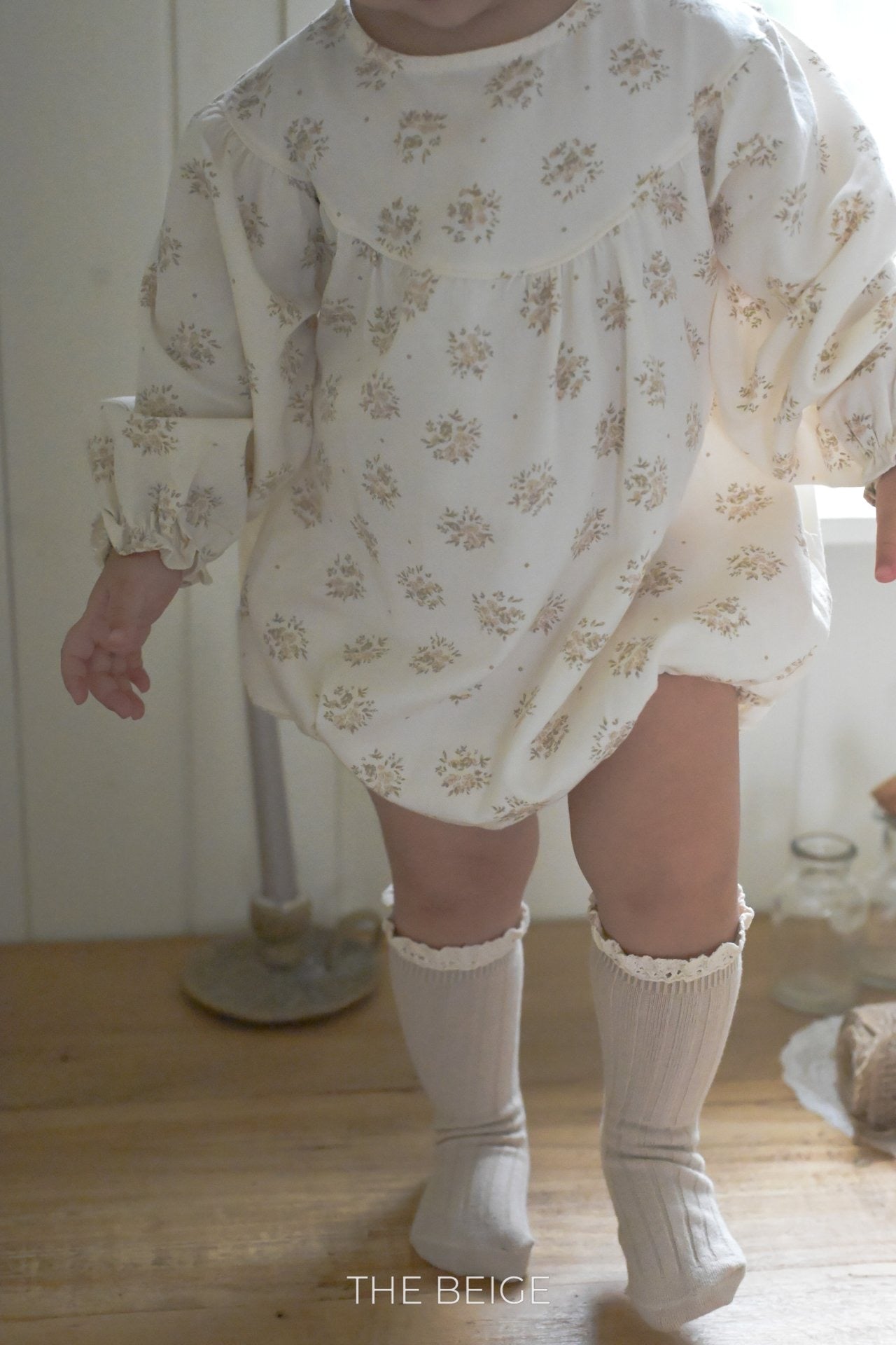 the beige shirring dyed suit (6-18m)
