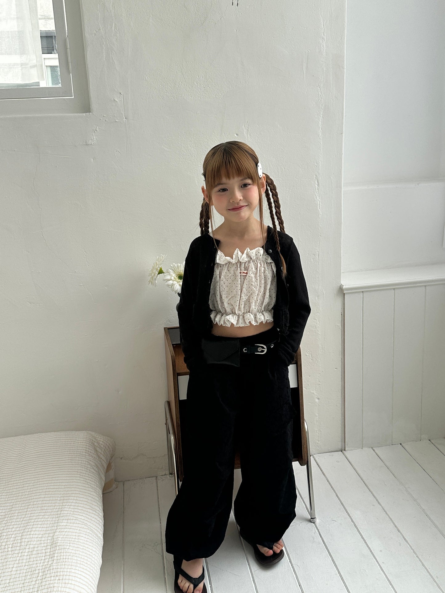 ELLYMOLLY maple frill cardigan (90-145cm)