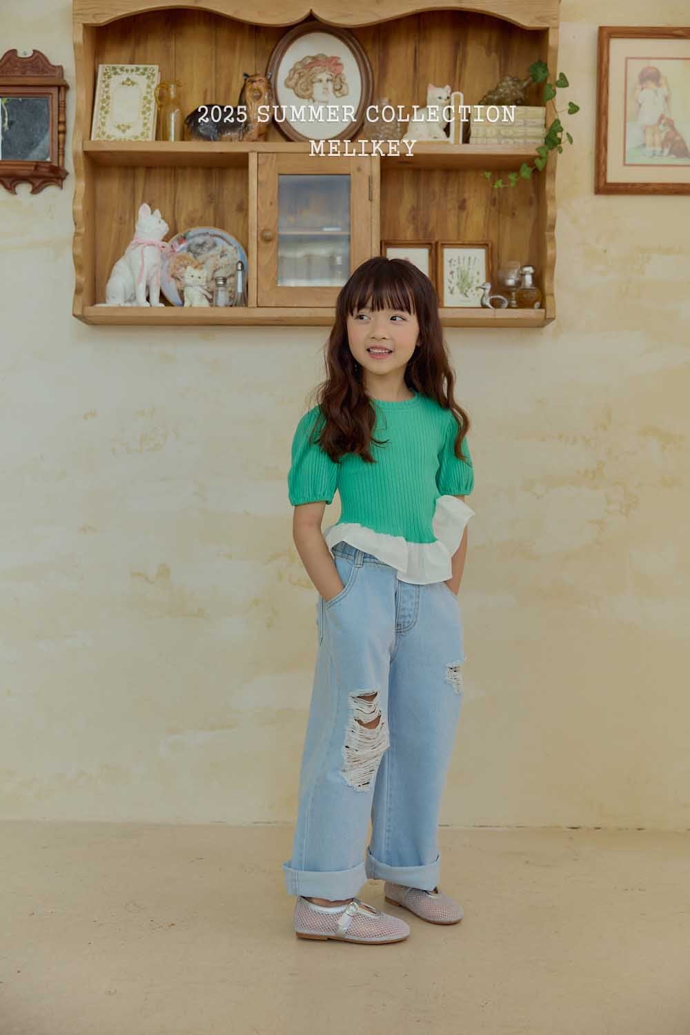 melikey destroyed jin pants (80-140cm)