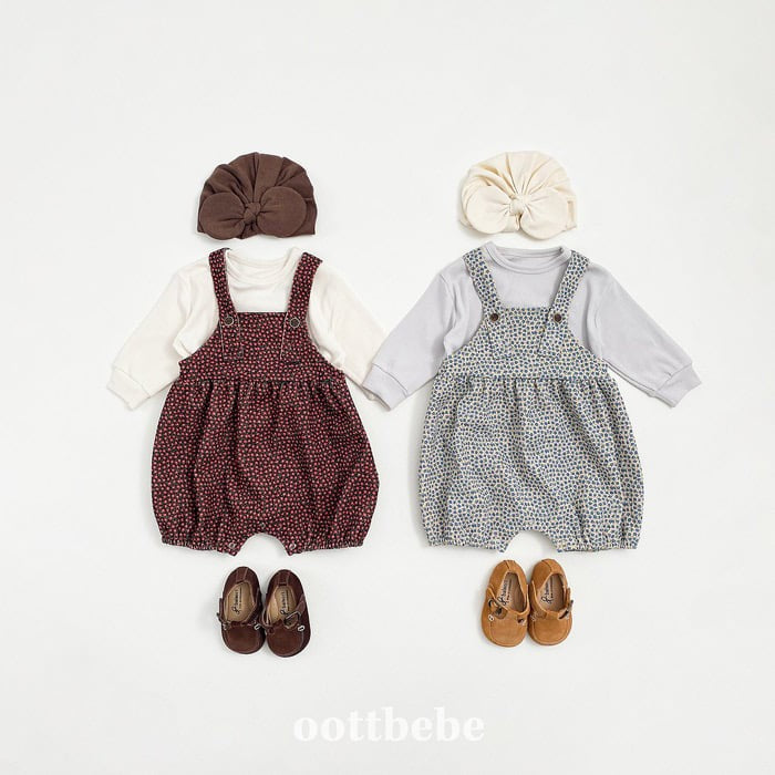 oottbebe bloom suspender suit(3-12m)