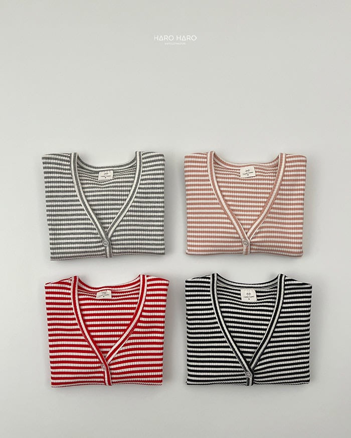 HAROHARO Milk STV neck cardigan (85-140cm)