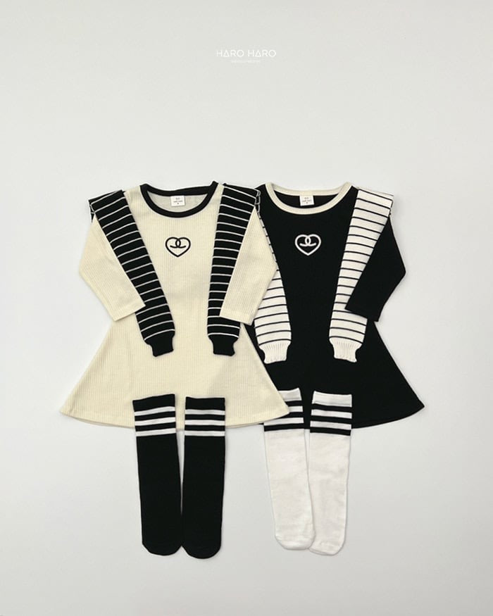HAROHARO lovely color blocking ops (85-140cm)