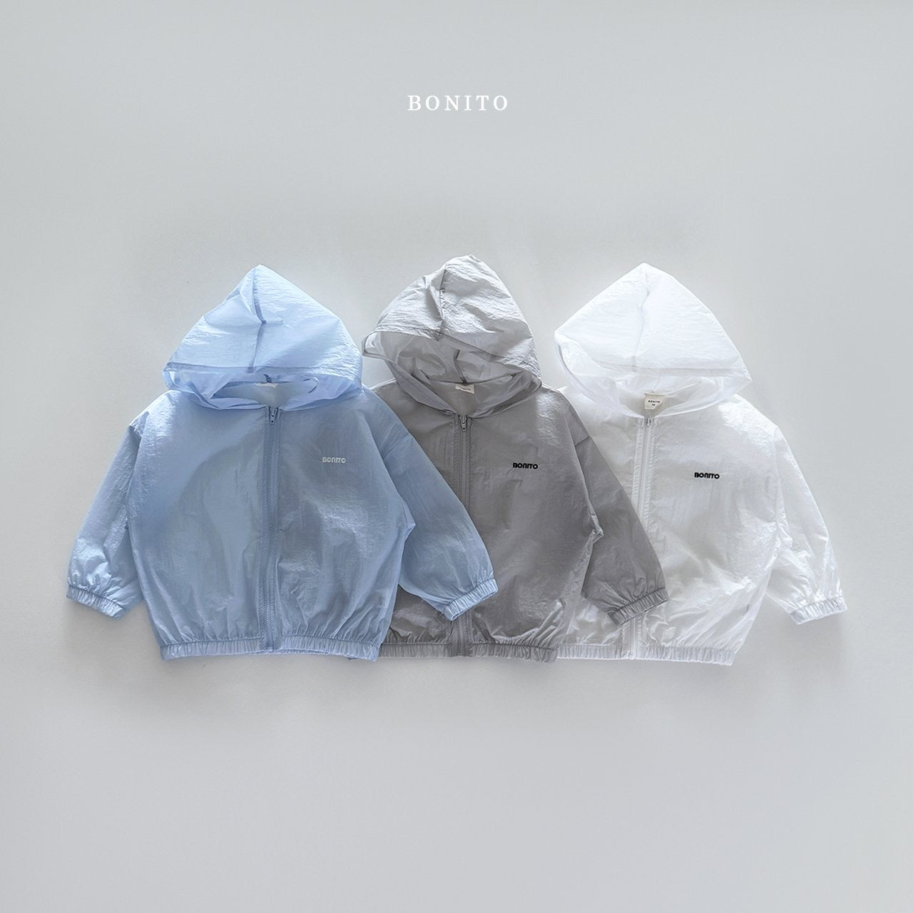 bonito windy cooling hood zip up (70-140cm)