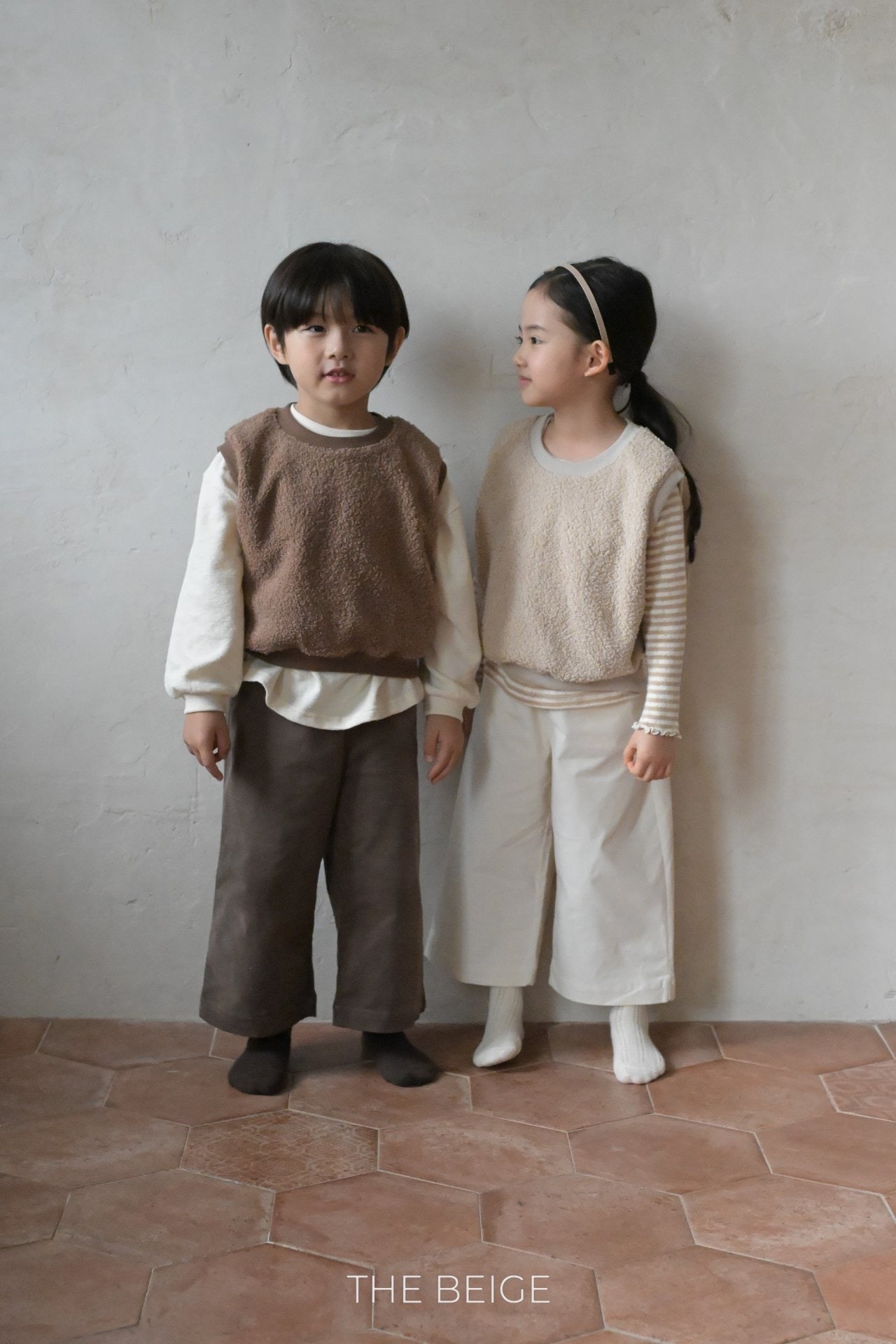 the beige buckle vest (80-120cm)