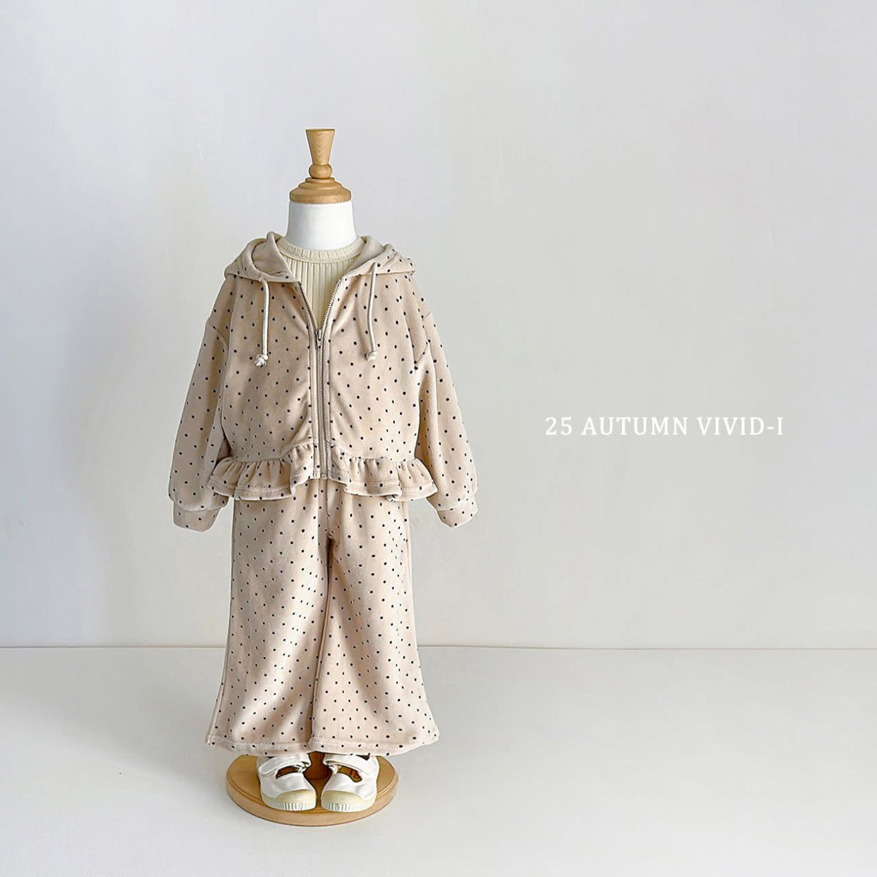 Vividi 素色圓點抽繩套裝 (75-135cm)