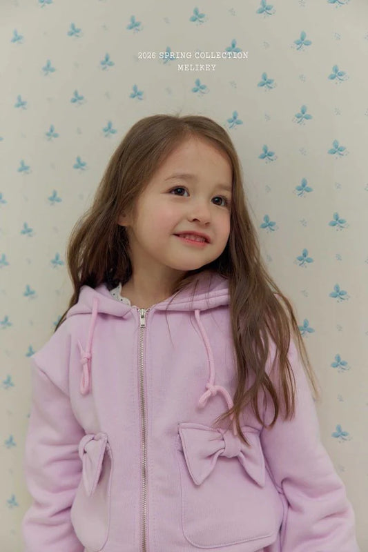 melikey ribbon pocket hoodie (~80-140cm)