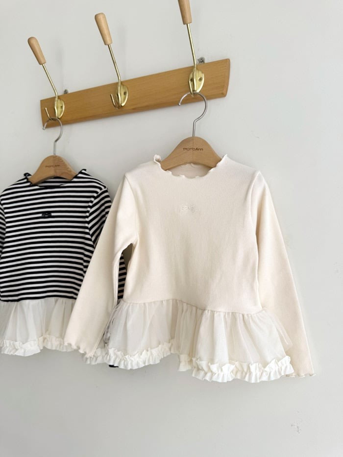momoann ribbed long tee (90-130cm)