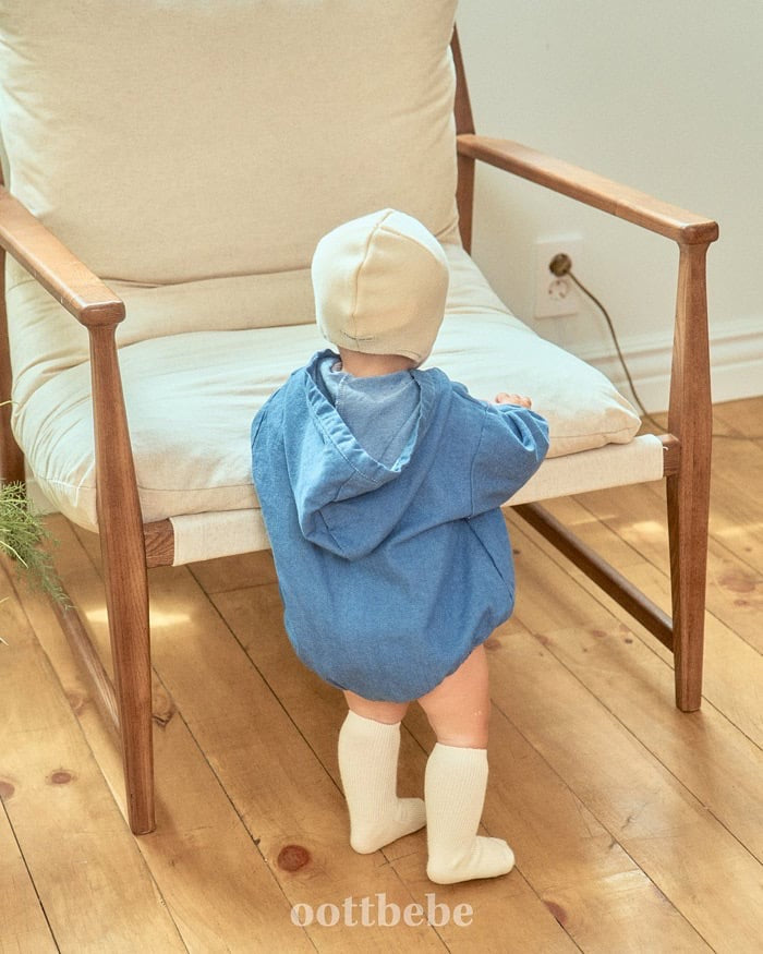 oottbebe stitch hood suit(3-12m)