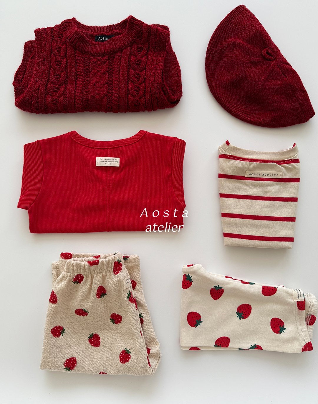 Aosta strawberry leggings (~70-115cm)