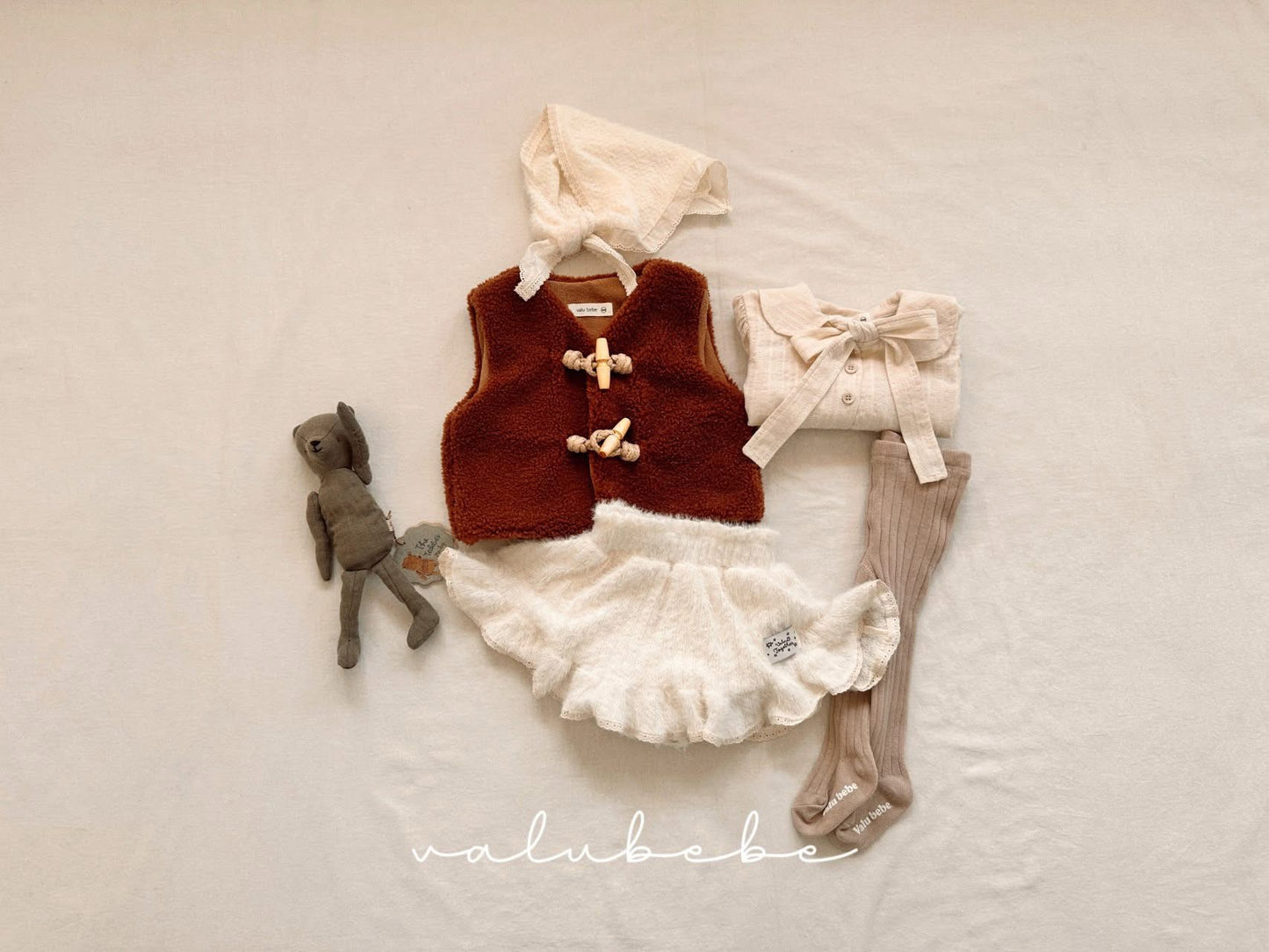 Valubebe 三色坑條襪褲 (75-85cm)