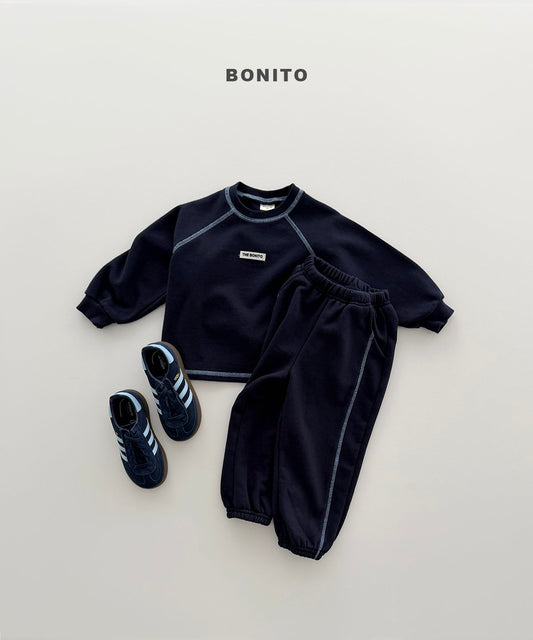 bonito color stitch raglan set (~80-140cm)