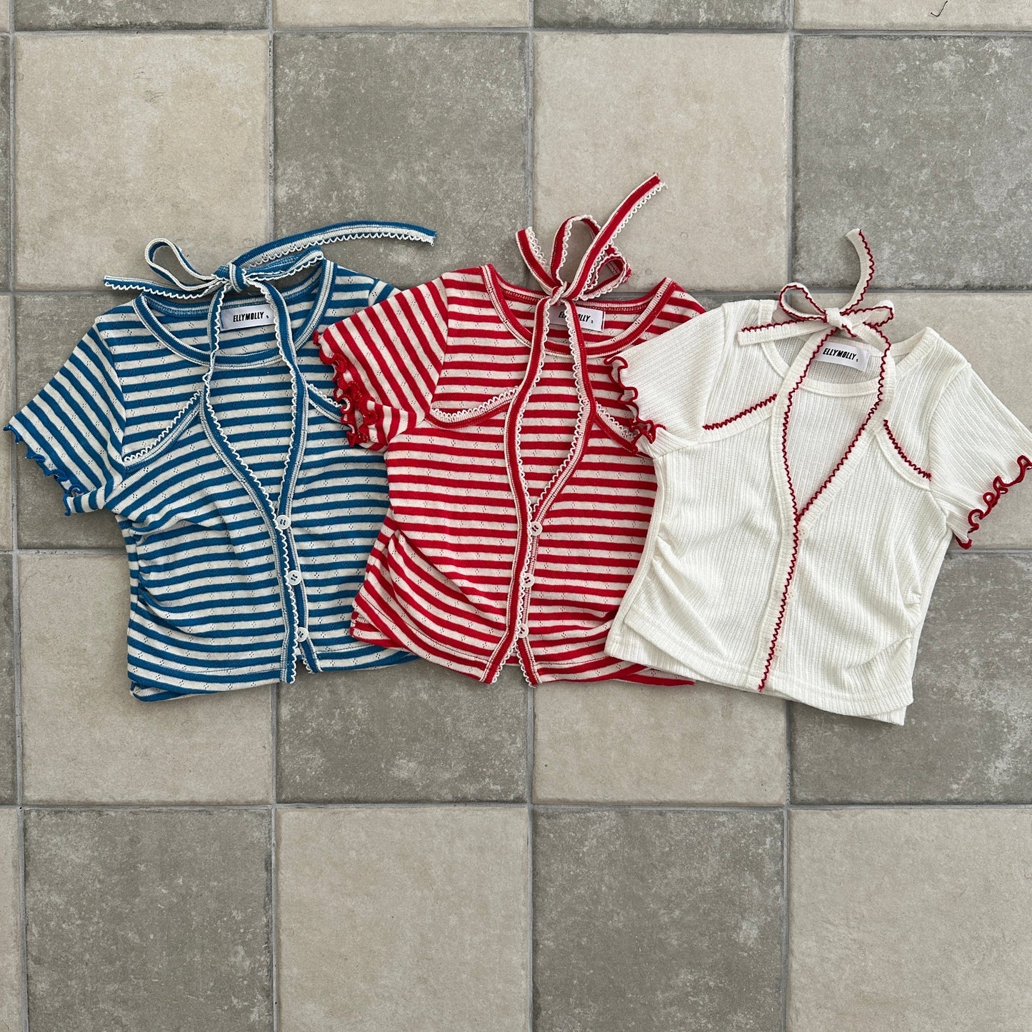 ELLYMOLLY pinko shiring carding tee (90-145cm)